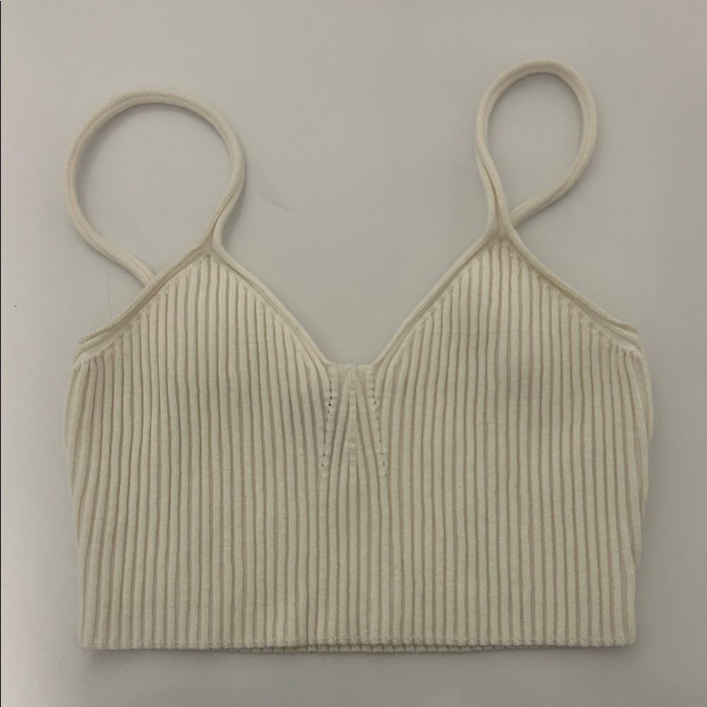 Cream Knit Top